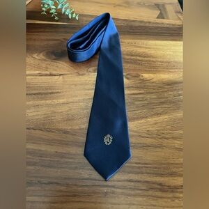 Boy’s Ralph Lauren Navy Blue Crest Tie, 50.5”